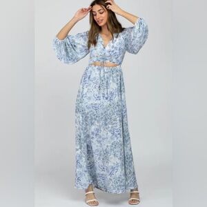 ENTRO Floral long sleeve dress